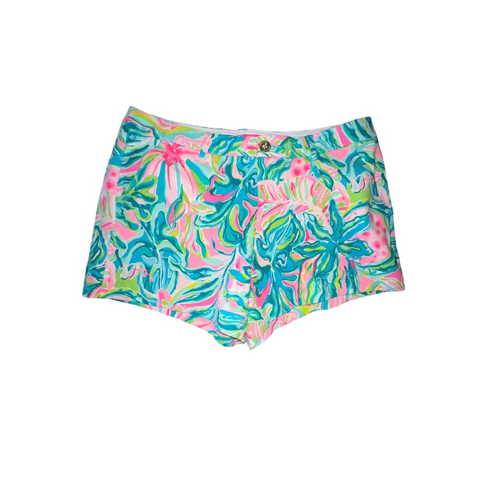 Lilly Pulitzer Callahan Knit Shorts One In A Mellon Stretch Size 14